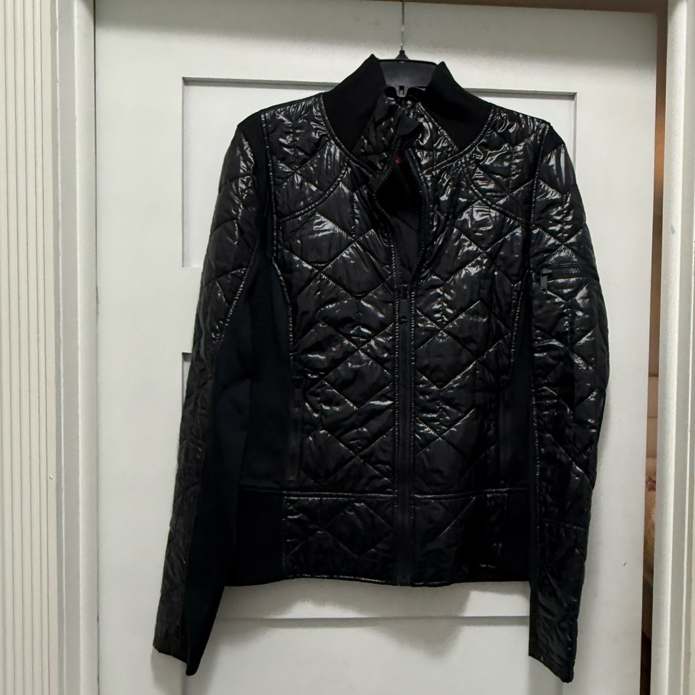Zella Women’s Black Quilted Jacket - Lightweight Zip Front